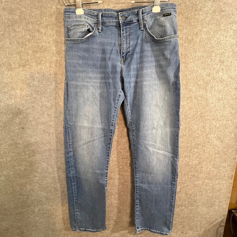 Mavi Jeans Mens 34x31 Light Wash Slim Straight Denim Pants Casual Everyday